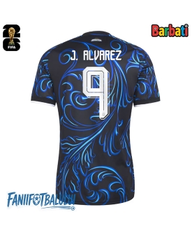Argentina Julian Alvarez #9 Tricou Fotbal Replică Mondial 2026 Barbati Deplasare